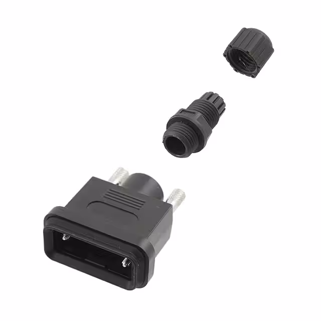 967-009-010R011 NorComp Inc.  Capots de connecteurs D-Sub en forme de D